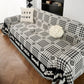 Chenille Houndstooth Sofa Cover, Throw Blankets for Couch, Cozy and Modern Couch Covers for Cats