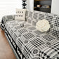 Chenille Houndstooth Sofa Cover, Throw Blankets for Couch, Cozy and Modern Couch Covers for Cats