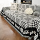 Chenille Houndstooth Sofa Cover, Throw Blankets for Couch, Cozy and Modern Couch Covers for Cats