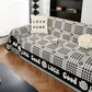 Chenille Houndstooth Sofa Cover, Throw Blankets for Couch, Cozy and Modern Couch Covers for Cats