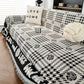 Chenille Houndstooth Sofa Cover, Throw Blankets for Couch, Cozy and Modern Couch Covers for Cats