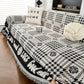 Chenille Houndstooth Sofa Cover, Throw Blankets for Couch, Cozy and Modern Couch Covers for Cats