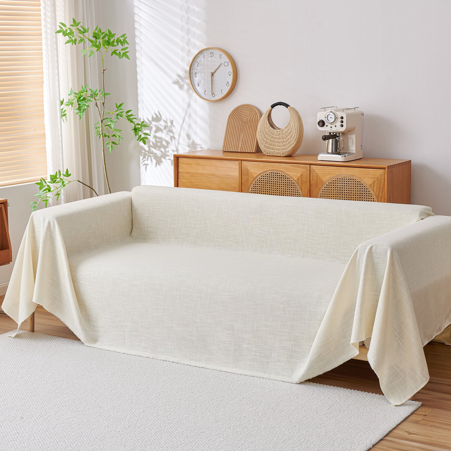 Sofa Slipcovers Cotton Sheet Blanket, Furniture Decor Pet Protector Stylish Throws for Sectional Couch