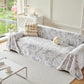 Plush Faux Rabbit Fur Warm Sofa Cover with Waves Jacquard Textured Throw Blankets for Couch