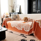 Floral Sofa Slipcovers Reversible Sofa Throw Covers with Tassels Pretty Furniture Covers for Sofas