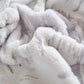 Plush Faux Rabbit Fur Warm Sofa Cover with Waves Jacquard Textured Throw Blankets for Couch