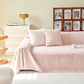 Faux Rabbit Fur Smooth Plush Comfy Couch Covers, Soft Thicked Durable Blankets and Throws for Sofas