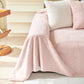 Faux Rabbit Fur Smooth Plush Comfy Couch Covers, Soft Thicked Durable Blankets and Throws for Sofas