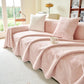 Faux Rabbit Fur Smooth Plush Comfy Couch Covers, Soft Thicked Durable Blankets and Throws for Sofas