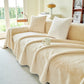 Faux Rabbit Fur Smooth Plush Comfy Couch Covers, Soft Thicked Durable Blankets and Throws for Sofas