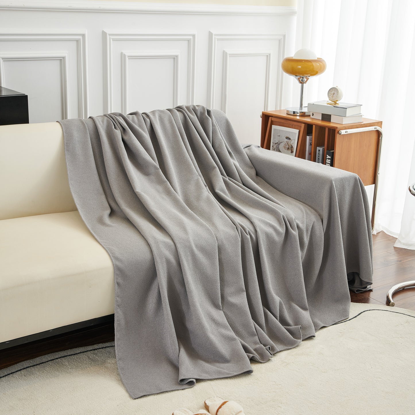 Teddy Sofa Cover Blanket, Waterproof, Dustproof Cover, Cozy Throw Blanket and Stylish Slipcover for Couch