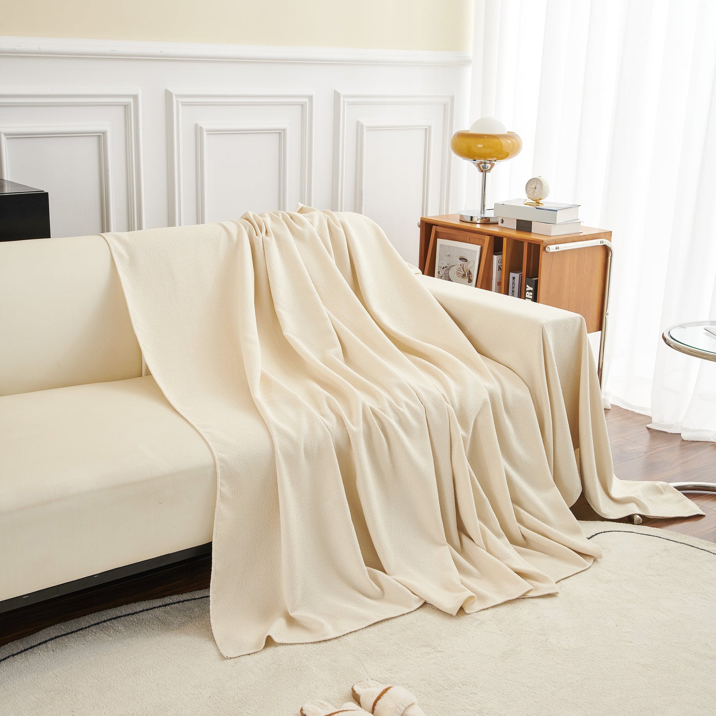 Teddy Sofa Cover Blanket, Waterproof, Dustproof Cover, Cozy Throw Blanket and Stylish Slipcover for Couch