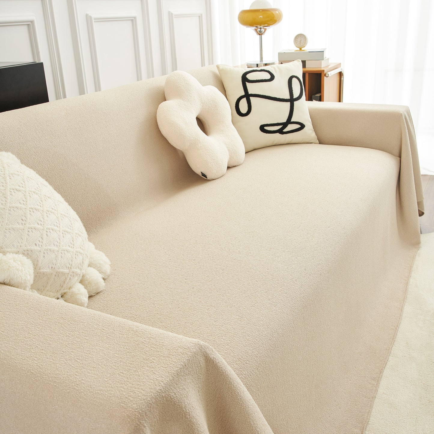 Teddy Sofa Cover Blanket, Waterproof, Dustproof Cover, Cozy Throw Blanket and Stylish Slipcover for Couch