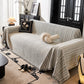 Herringbone Chenille Couch Cover Blanket Soft Durable Throw Sofa Protector with Tassel