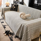 Herringbone Chenille Couch Cover Blanket Soft Durable Throw Sofa Protector with Tassel