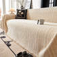 Herringbone Chenille Couch Cover Blanket Soft Durable Throw Sofa Protector with Tassel