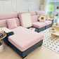 Fleece Fabric Cushion Covers for Sectional Sofas and L-Shaped Couch, Stretch Washable Sofa Seat Covers