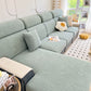 Fleece Fabric Cushion Covers for Sectional Sofas and L-Shaped Couch, Stretch Washable Sofa Seat Covers