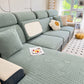 Fleece Fabric Cushion Covers for Sectional Sofas and L-Shaped Couch, Stretch Washable Sofa Seat Covers