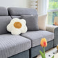 Fleece Fabric Cushion Covers for Sectional Sofas and L-Shaped Couch, Stretch Washable Sofa Seat Covers