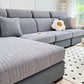 Fleece Fabric Cushion Covers for Sectional Sofas and L-Shaped Couch, Stretch Washable Sofa Seat Covers