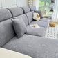 Fleece Fabric Cushion Covers for Sectional Sofas and L-Shaped Couch, Stretch Washable Sofa Seat Covers