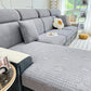 Fleece Fabric Cushion Covers for Sectional Sofas and L-Shaped Couch, Stretch Washable Sofa Seat Covers