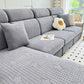 Fleece Fabric Cushion Covers for Sectional Sofas and L-Shaped Couch, Stretch Washable Sofa Seat Covers