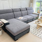 Fleece Fabric Cushion Covers for Sectional Sofas and L-Shaped Couch, Stretch Washable Sofa Seat Covers