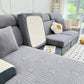 Fleece Fabric Cushion Covers for Sectional Sofas and L-Shaped Couch, Stretch Washable Sofa Seat Covers