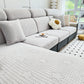 Fleece Fabric Cushion Covers for Sectional Sofas and L-Shaped Couch, Stretch Washable Sofa Seat Covers