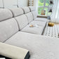 Fleece Fabric Cushion Covers for Sectional Sofas and L-Shaped Couch, Stretch Washable Sofa Seat Covers