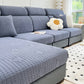 Fleece Fabric Cushion Covers for Sectional Sofas and L-Shaped Couch, Stretch Washable Sofa Seat Covers