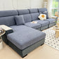 Fleece Fabric Cushion Covers for Sectional Sofas and L-Shaped Couch, Stretch Washable Sofa Seat Covers