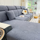 Fleece Fabric Cushion Covers for Sectional Sofas and L-Shaped Couch, Stretch Washable Sofa Seat Covers