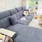 Fleece Fabric Cushion Covers for Sectional Sofas and L-Shaped Couch, Stretch Washable Sofa Seat Covers