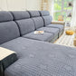 Fleece Fabric Cushion Covers for Sectional Sofas and L-Shaped Couch, Stretch Washable Sofa Seat Covers