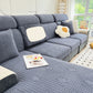 Fleece Fabric Cushion Covers for Sectional Sofas and L-Shaped Couch, Stretch Washable Sofa Seat Covers