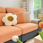 Fleece Fabric Cushion Covers for Sectional Sofas and L-Shaped Couch, Stretch Washable Sofa Seat Covers