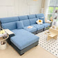 Fleece Fabric Cushion Covers for Sectional Sofas and L-Shaped Couch, Stretch Washable Sofa Seat Covers