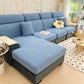 Fleece Fabric Cushion Covers for Sectional Sofas and L-Shaped Couch, Stretch Washable Sofa Seat Covers