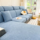 Fleece Fabric Cushion Covers for Sectional Sofas and L-Shaped Couch, Stretch Washable Sofa Seat Covers