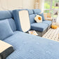 Fleece Fabric Cushion Covers for Sectional Sofas and L-Shaped Couch, Stretch Washable Sofa Seat Covers