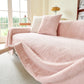 Faux Rabbit Fur Smooth Plush Comfy Couch Covers, Soft Thicked Durable Blankets and Throws for Sofas