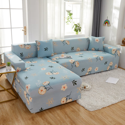 Super Stretch Couch Covers with Elastic Bottom, Non Slip Sofa Cover for Sectional L Shape Sofa, Protects Furniture from Dogs and Kids