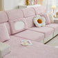 Cozy Plush Coral Fleece Sofa Cushion Slipcovers, Stretch Leaves Cushion Covers, Furniture Slipcovers