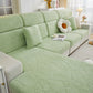 Cozy Plush Coral Fleece Sofa Cushion Slipcovers, Stretch Leaves Cushion Covers, Furniture Slipcovers