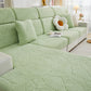 Cozy Plush Coral Fleece Sofa Cushion Slipcovers, Stretch Leaves Cushion Covers, Furniture Slipcovers