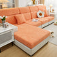 Cozy Plush Coral Fleece Sofa Cushion Slipcovers, Stretch Leaves Cushion Covers, Furniture Slipcovers