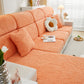 Cozy Plush Coral Fleece Sofa Cushion Slipcovers, Stretch Leaves Cushion Covers, Furniture Slipcovers